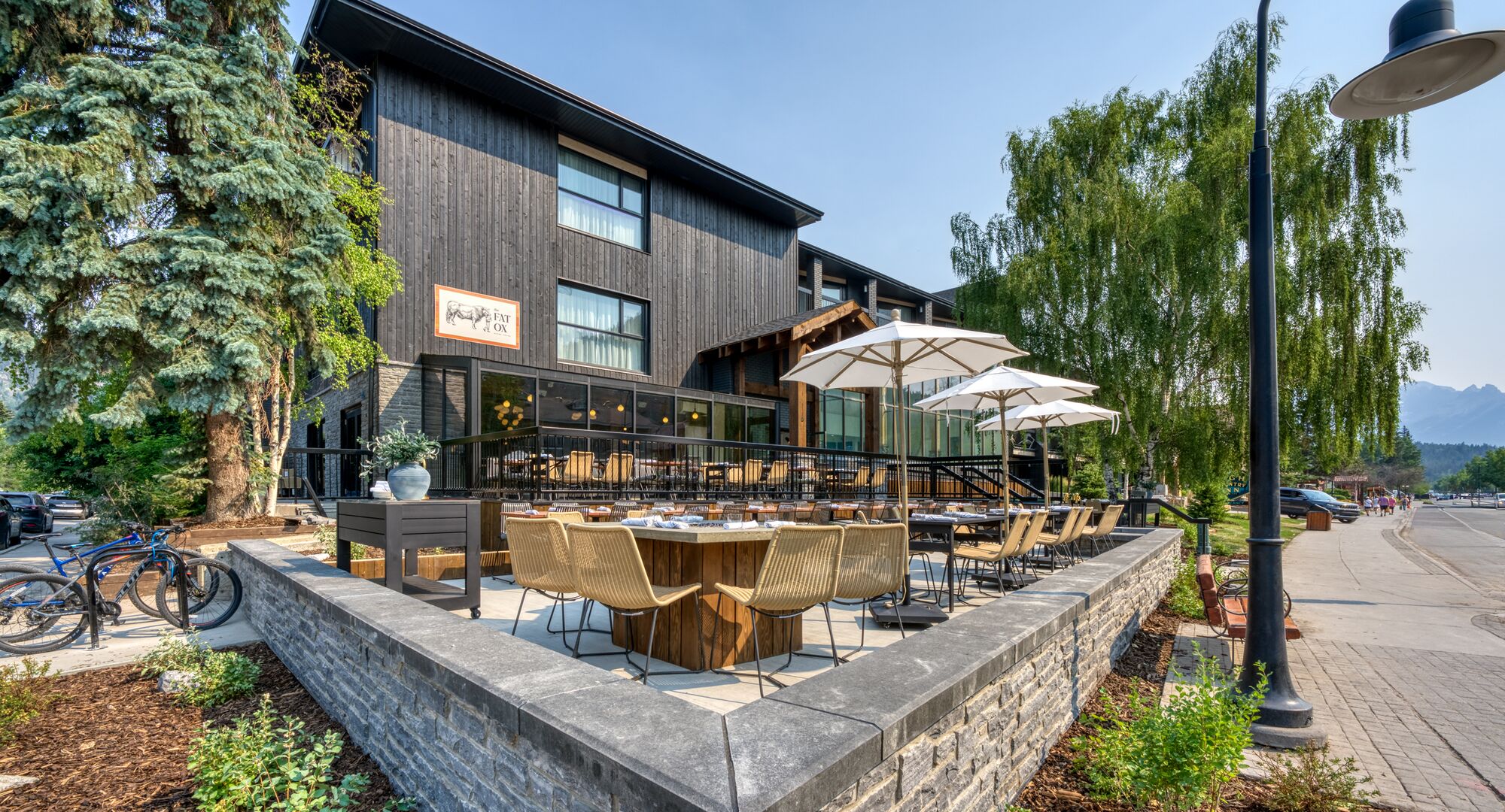 Summer in Banff - large patio dining